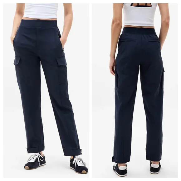 Athleta Endless High Rise Cargo Pant Textured stretch fabric in a tapered fit - Picture 1 of 7